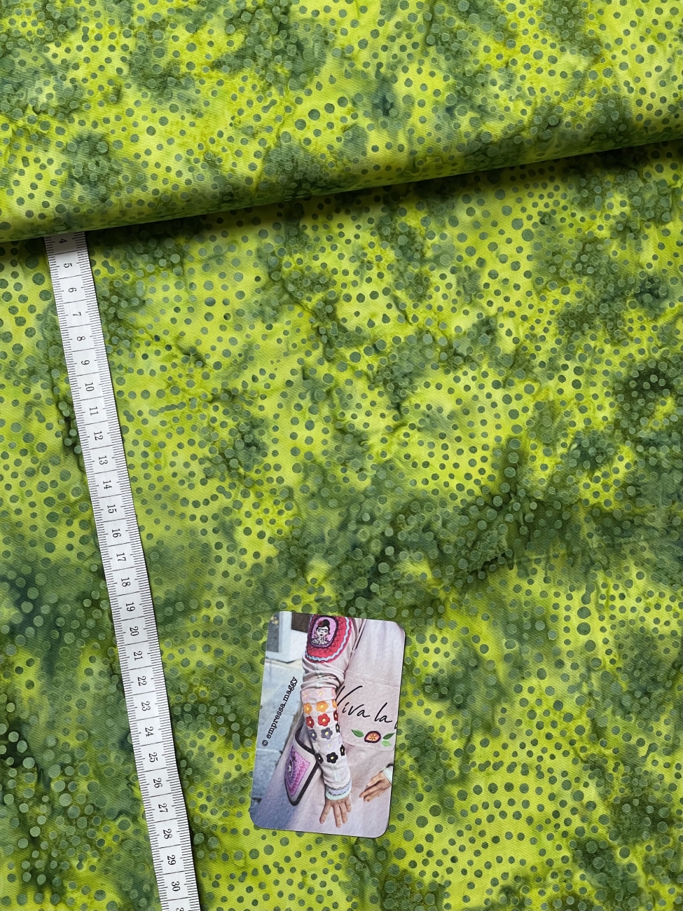 Baumwolle Patchwork - Batik - Large Circles - Grün