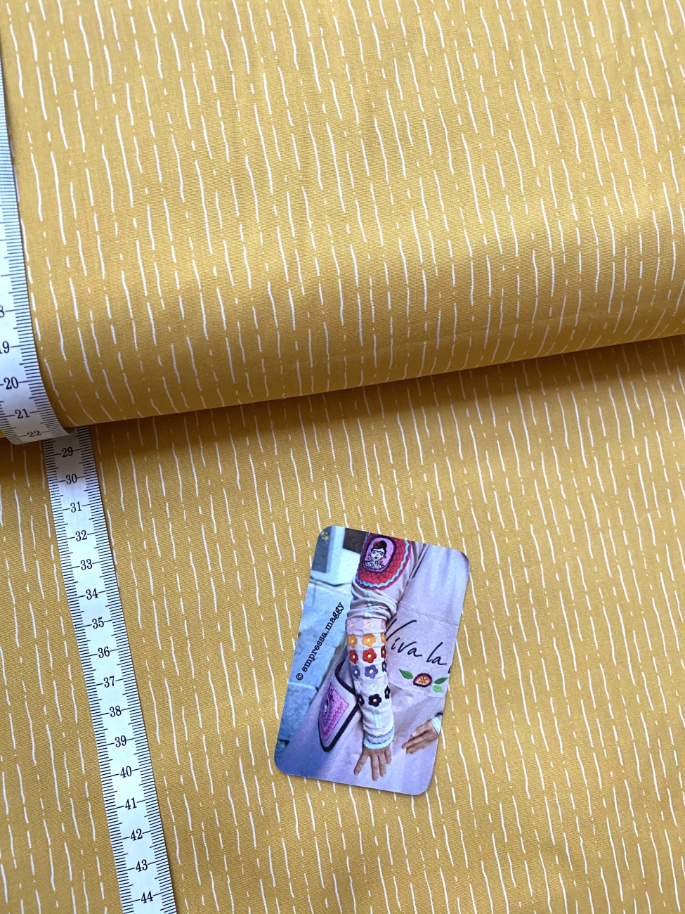 Baumwolle Popeline - Irregular Stripes - Senf