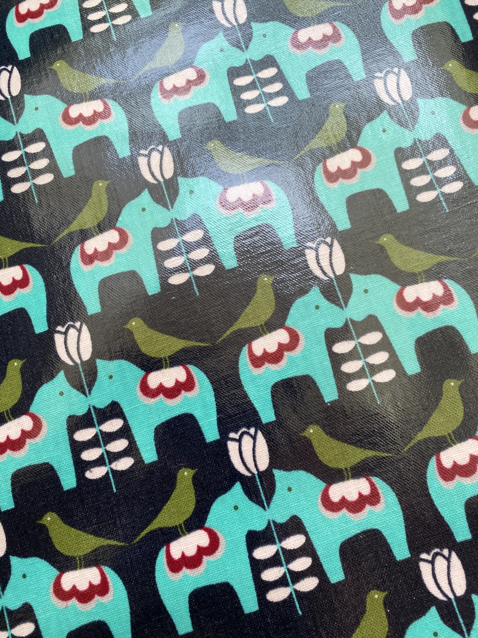 Mees&Mees für Kokka - Wachstuch - Dala Love - Marineblau