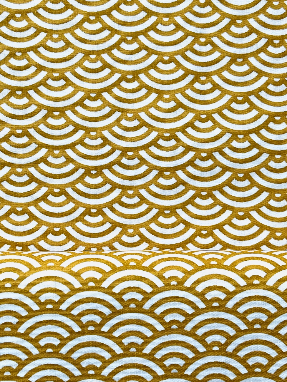 Baumwolle Swafing - Muscheln - Senfgelb - Reststück ca. 65 cm