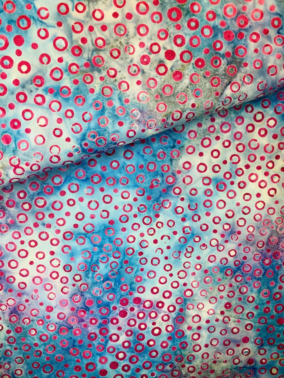 Baumwolle Patchwork - Batik - Circles - Blue