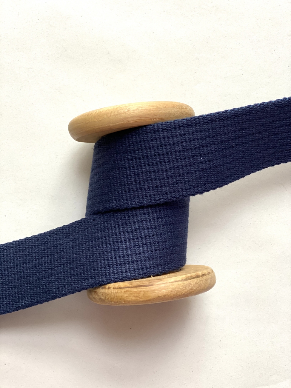 Baumwollgurtband - Uni - 40 mm - Marine - Reststück ca. 130cm