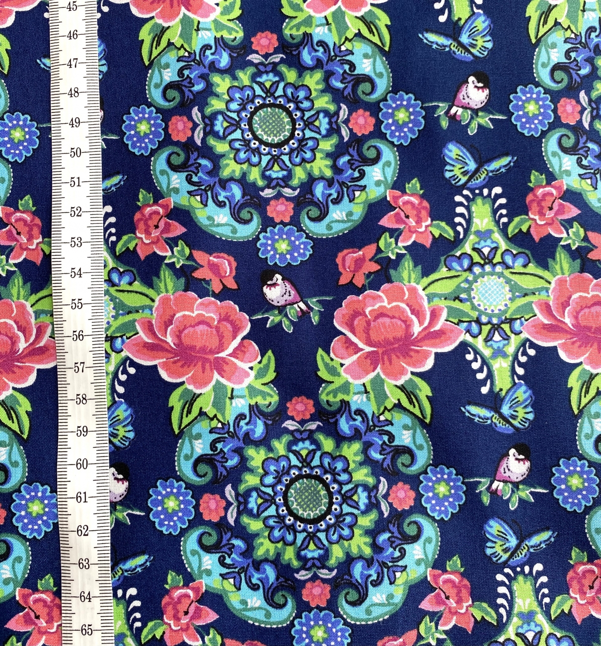 Baumwolle - POPLIN CHARLIE - Blau - Reststück ca. 80 cm