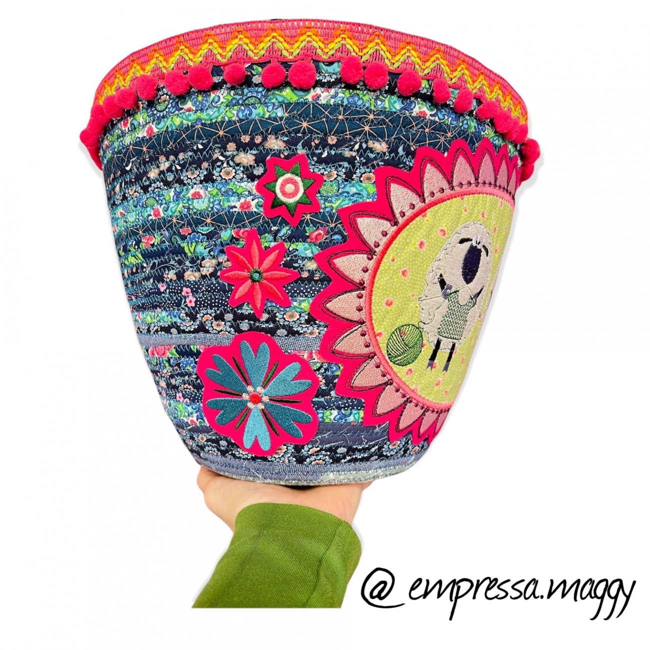 Korb - Knit - Blau
