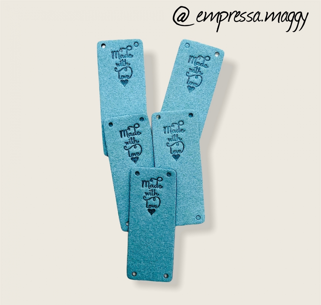 Falzlabel - Made With Love - Blau
