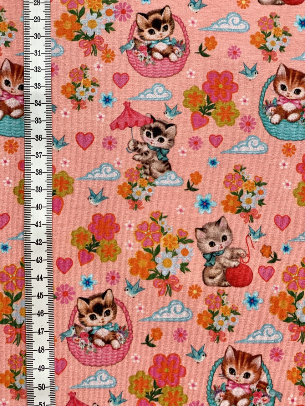 Jersey Digital Fiona Hewitt - KITTENS IN BASKETS - Rosa