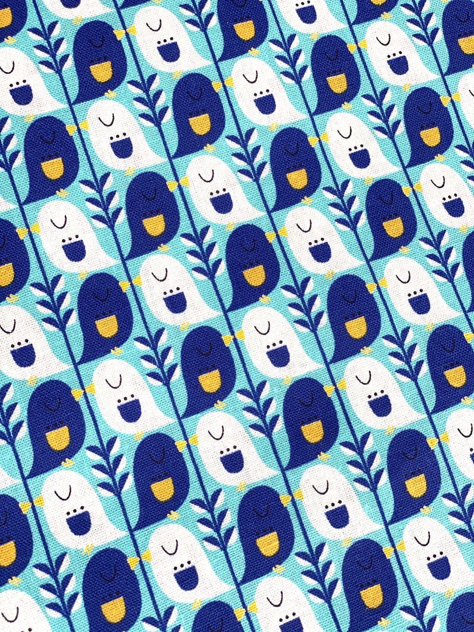 Mees&Mees für Kokka - Canvas - Cute Bird - Türkis