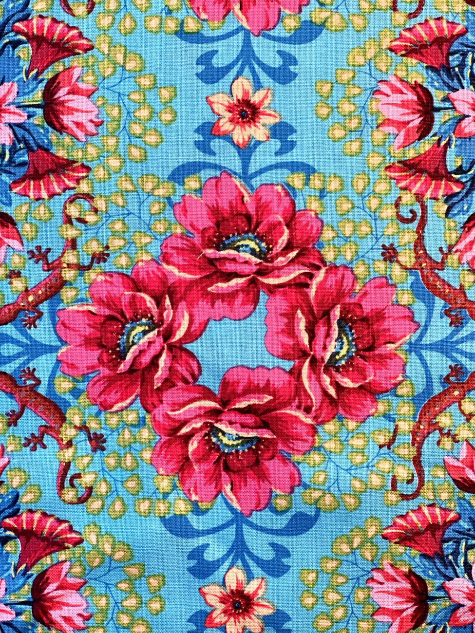 Baumwolle Patchwork - Odile Bailloeul - Gecko - Turquoise
