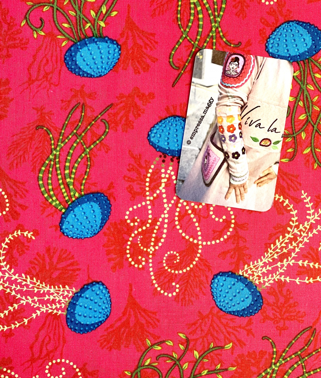 Baumwolle Patchwork - Odile Bailloeul - Aquatic - Pink