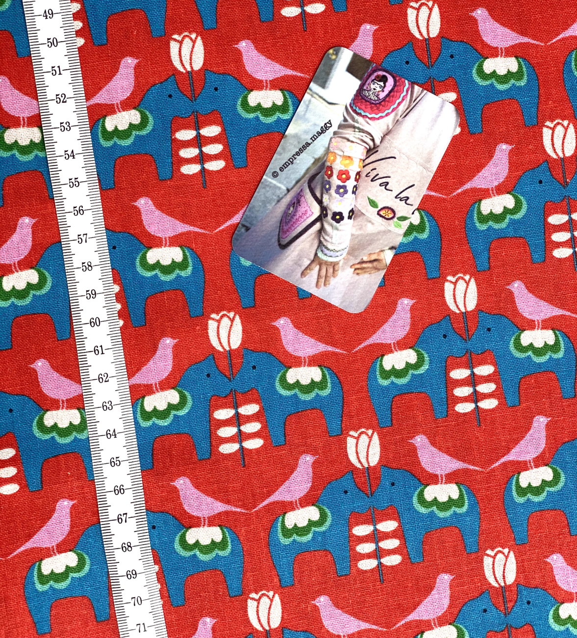 Mees&Mees für Kokka - Canvas - Dala Love - Rot