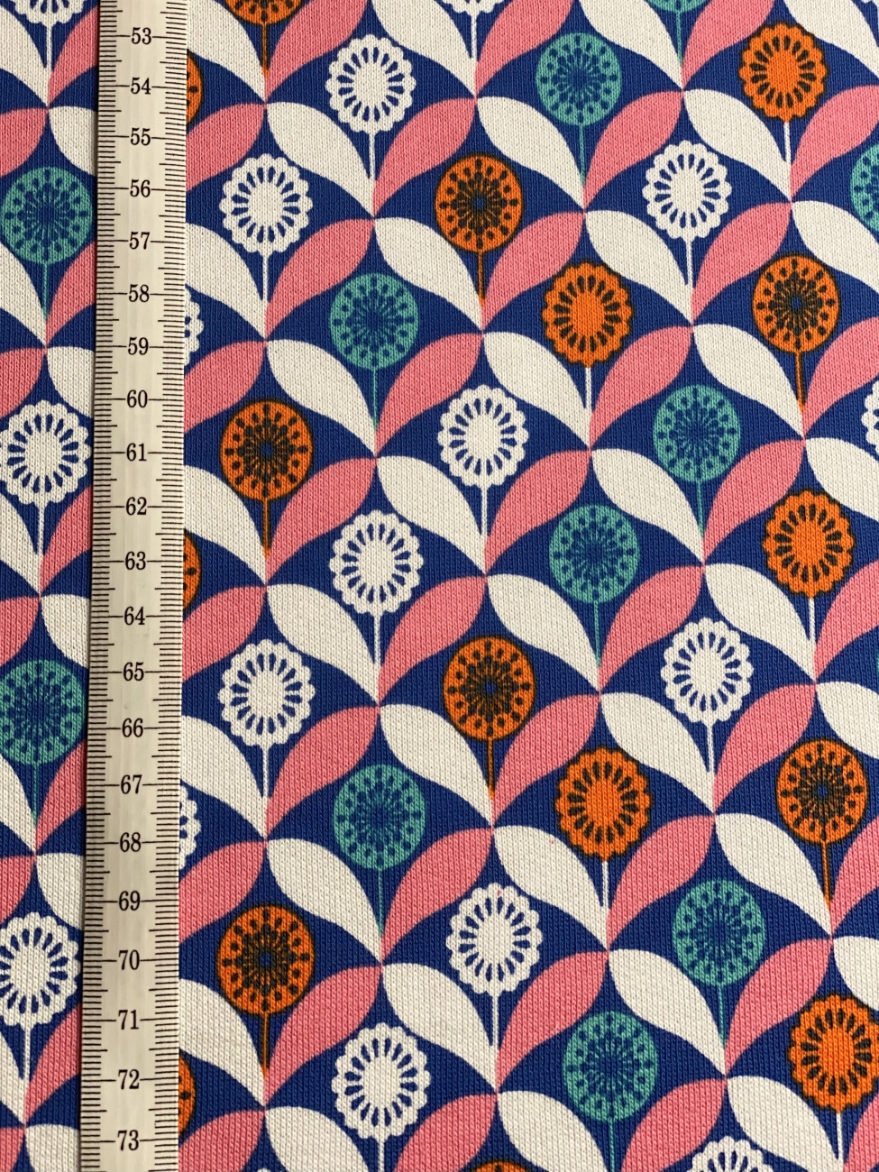 Kuschelsweat Retro - Blume 1