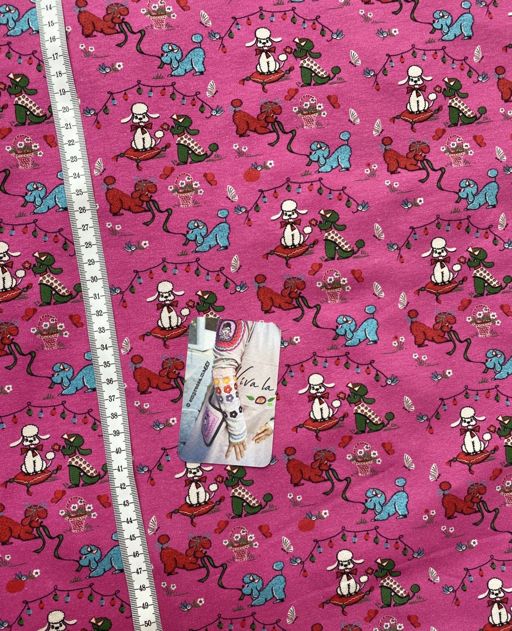 Jersey Fiona Hewitt - POODLE PARTY -Pink