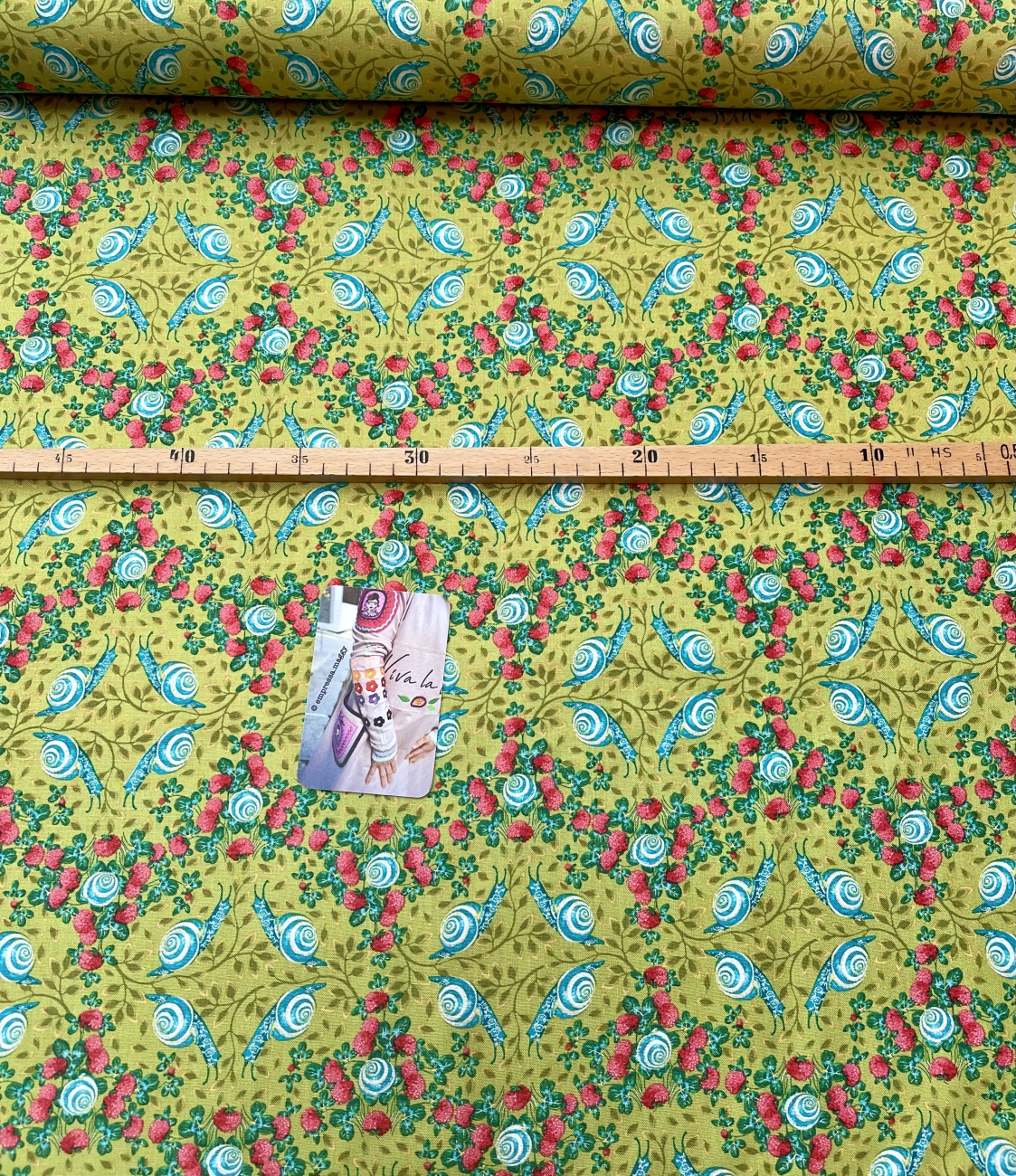 Baumwolle Patchwork - Odile Bailloeul - Land Art 2 - Rosen Grün