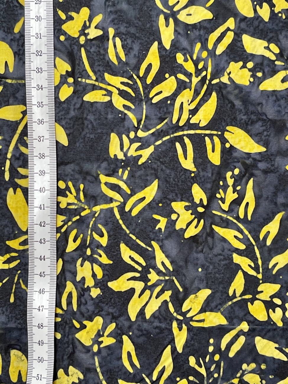 Baumwolle Patchwork - Batik - Leaves - Gelb