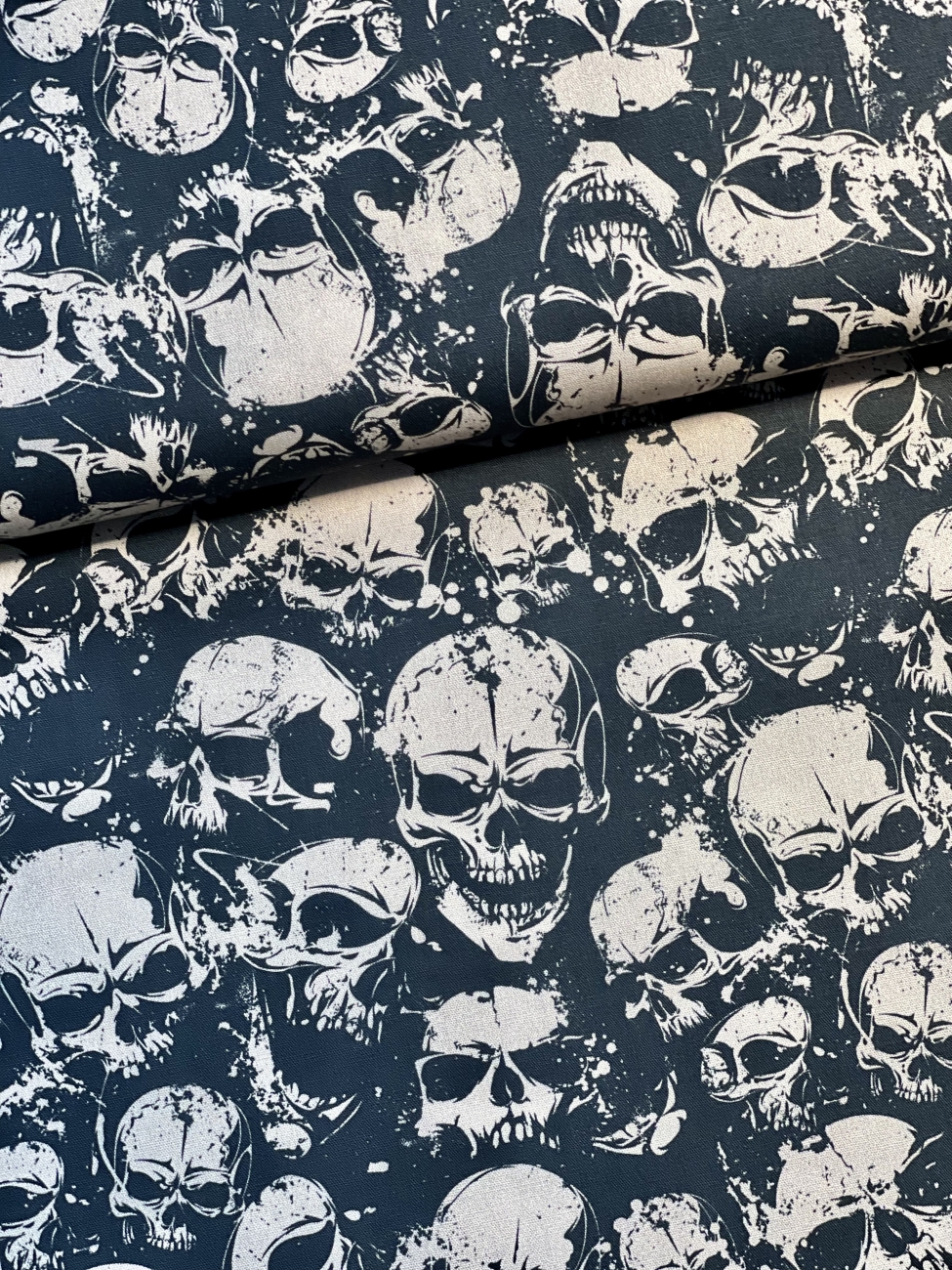 Baumwolle - Skull - Schwarz