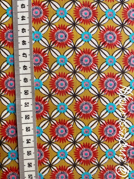 Baumwolle Druck Fiona Hewitt - Blümchen - gelb