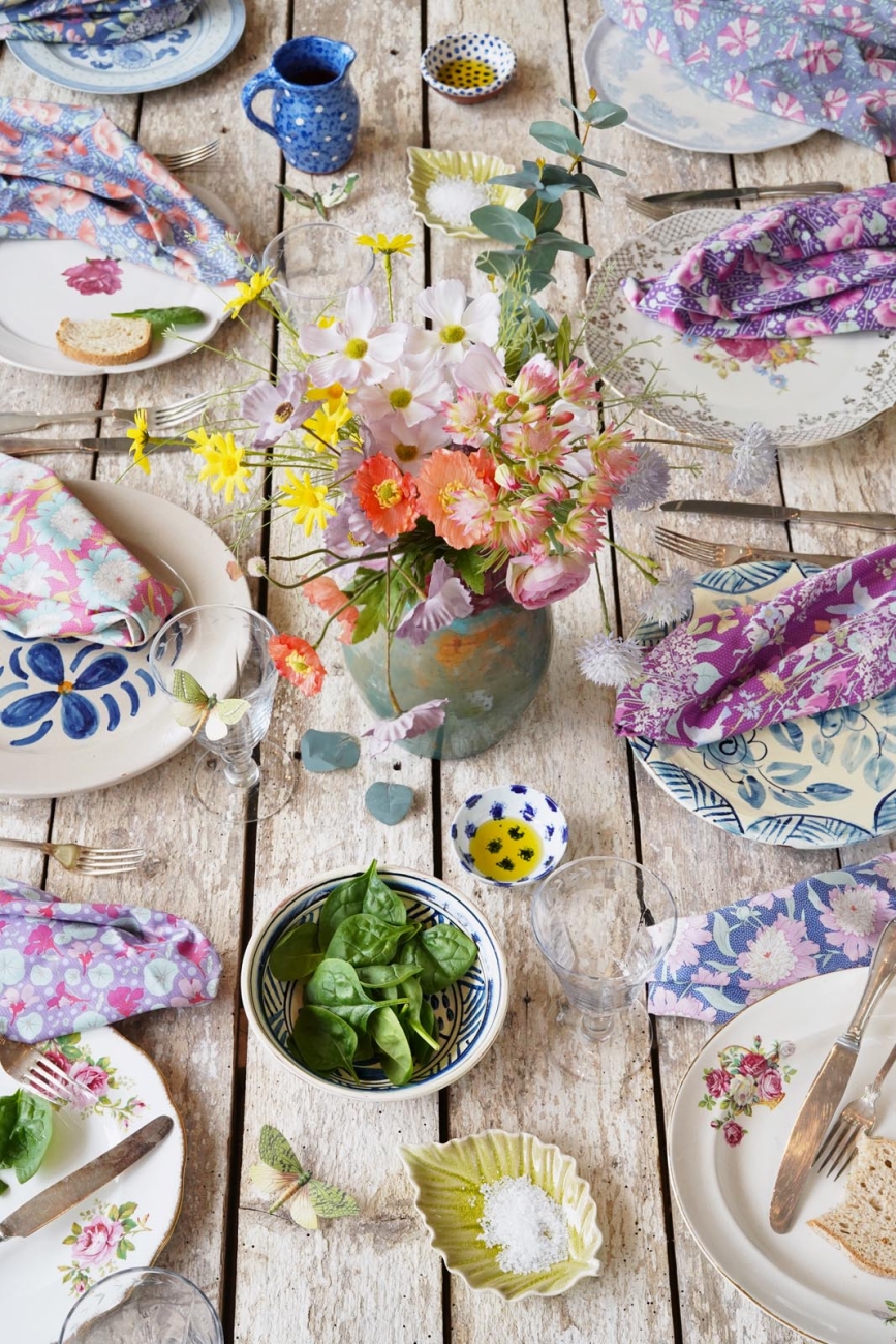 Tilda Patchwork Stoff Baumwolle - Gardenlife - Nasturtium Lavender