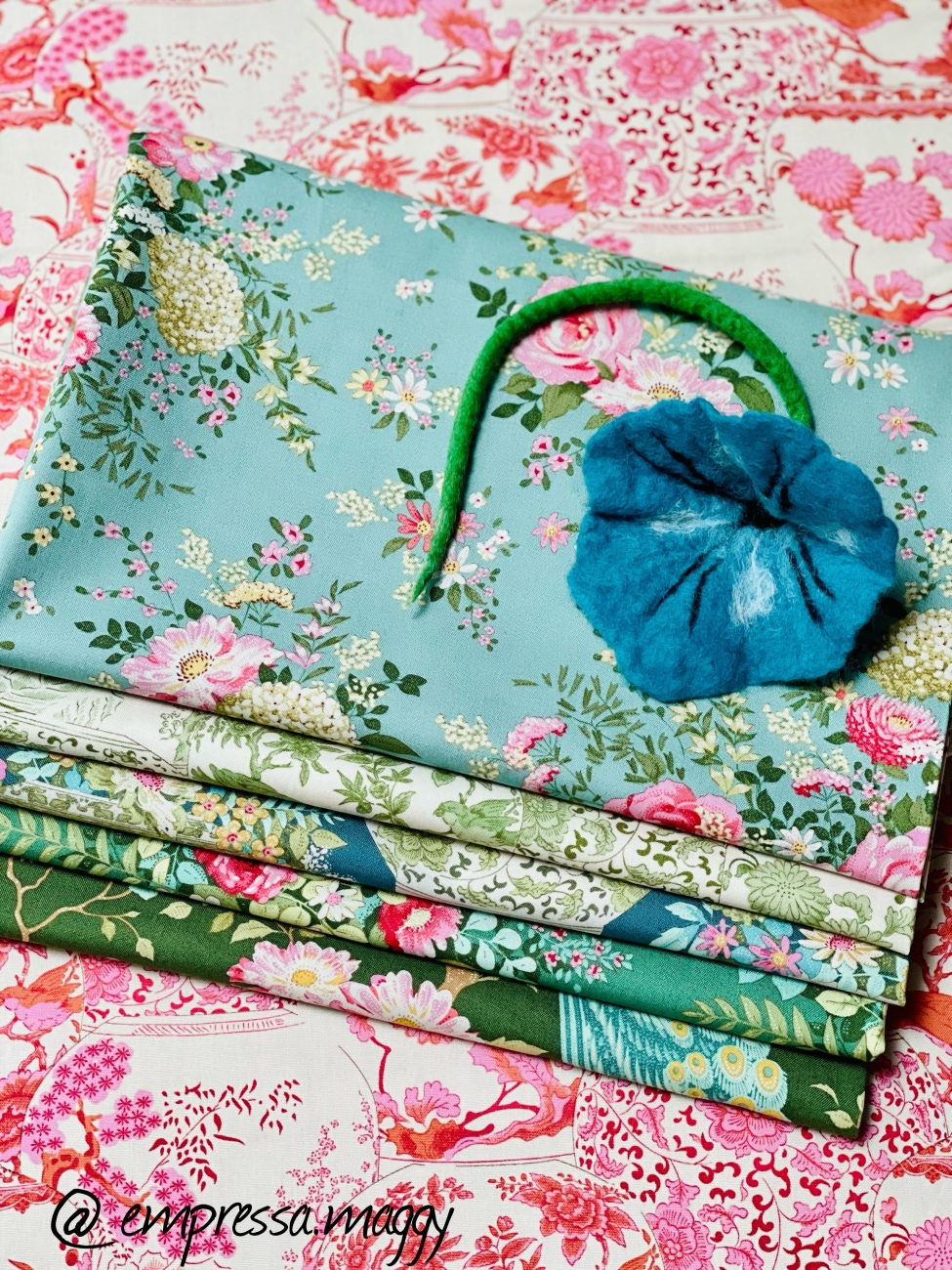 Tilda Patchwork Stoff Baumwolle - Chic Escape Whimsyflower Green