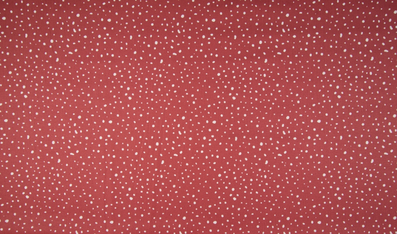 Organic Baumwolle Popeline - Love Dots - Terra