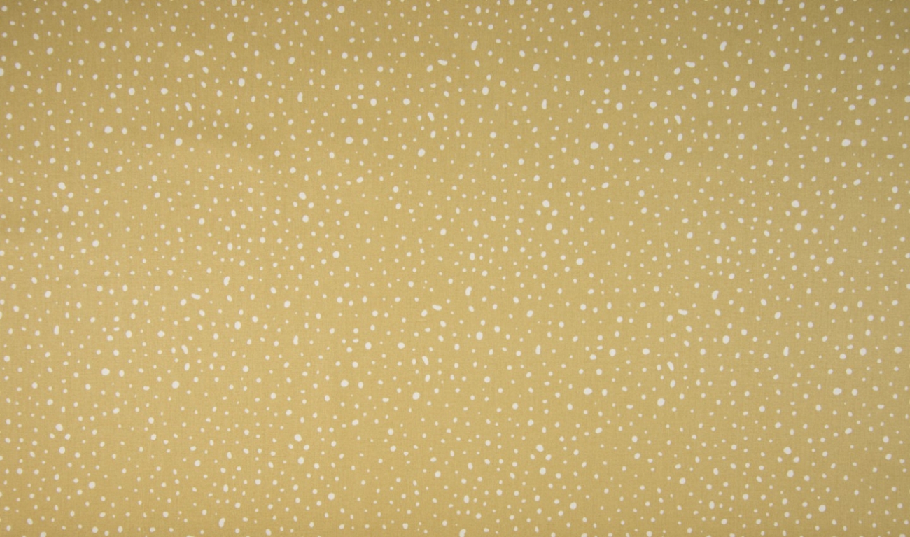 Organic Baumwolle Popeline - Love Dots - Dusty-Gelb