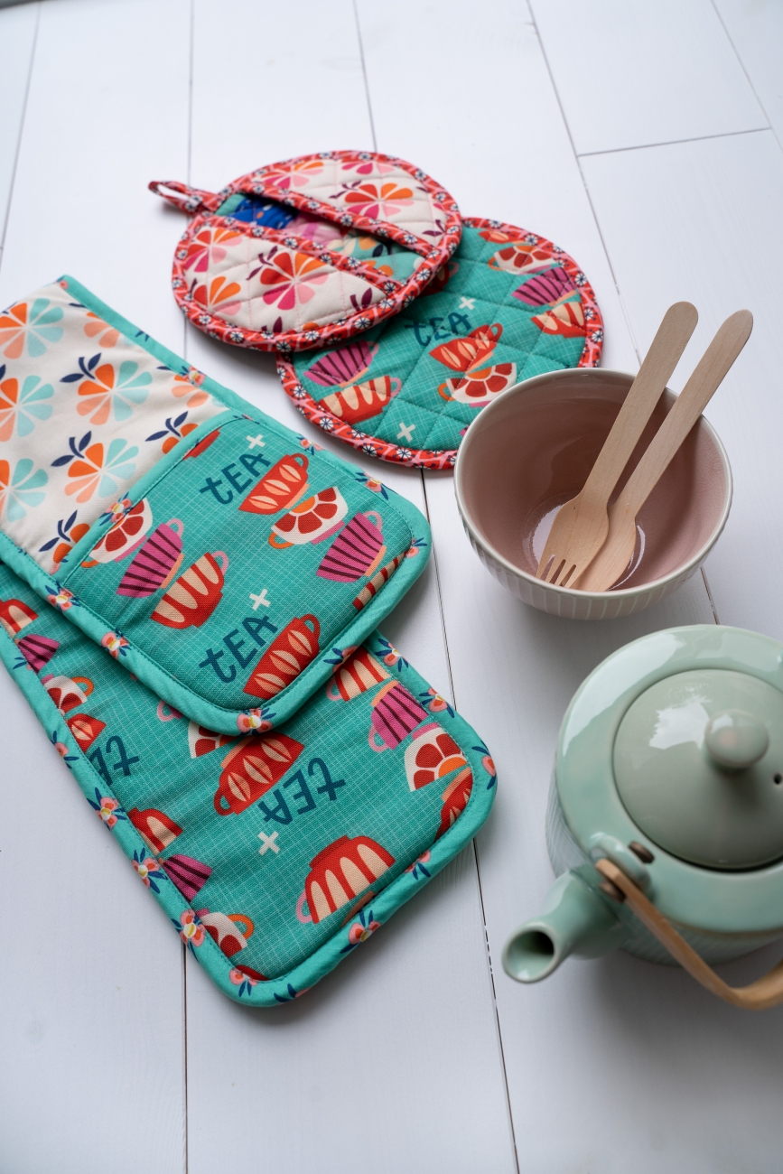 Canvas Hamburger Liebe - In my Kitchen -  Earl Grey - Türkis