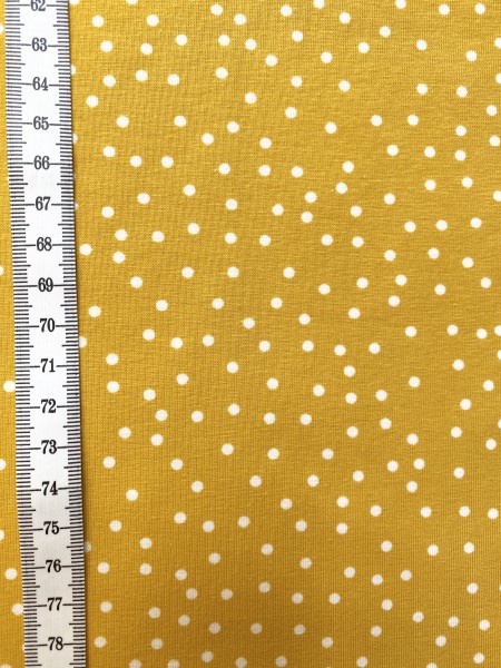 Stoffonkel Jersey   Dotties - senf