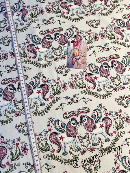 Stoffonkel Jersey Ponies - Aquamint - Design by Janeas World
