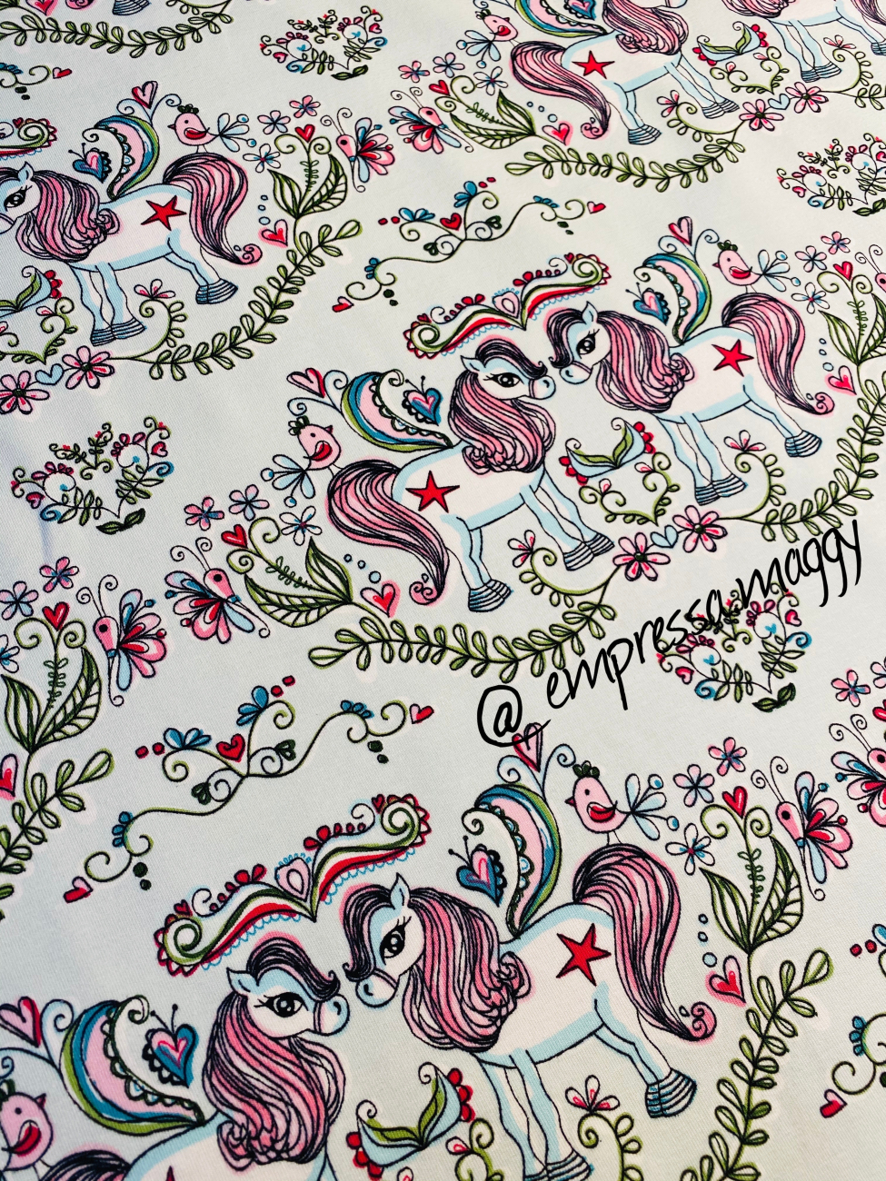 Stoffonkel Jersey Ponies - Aquamint - Design by Janeas World