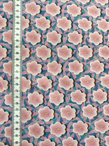 Jersey Digital Fiona Hewitt - Flower - Rosa - Reststück ca. 220 cm