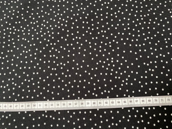 Stoffonkel Jersey  Dotties - Schwarz - Reststück ca. 140 cm