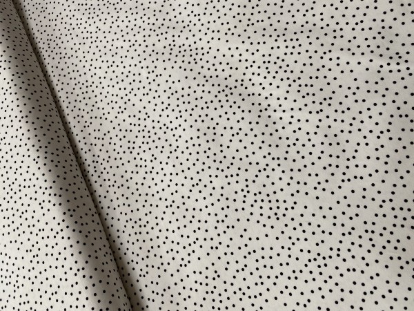 Stoffonkel Jersey Dotties - Weiß