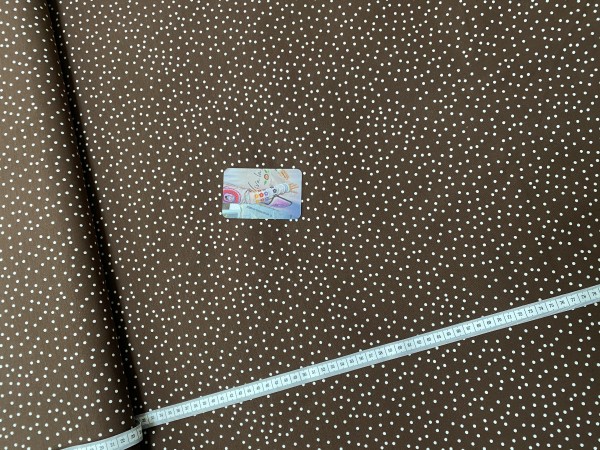 Stoffonkel Jersey  Dotties - schoko