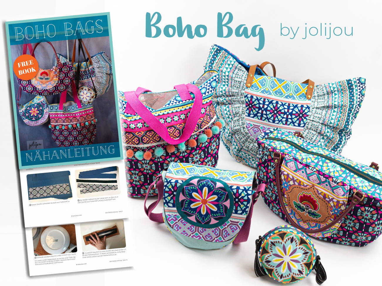 Canvas Swafing -  Boho Bag Panel by Jolijou