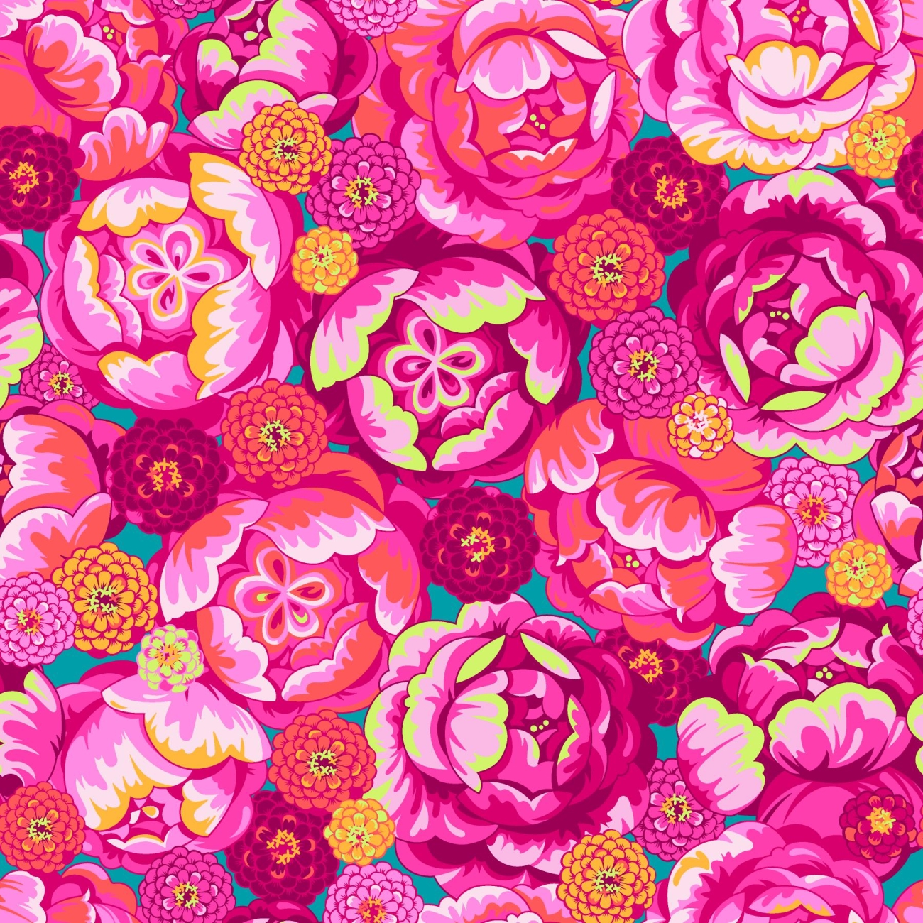 Patchwork Baumwolle - Stacy Peterson -  Belle Epoque - Bourgeois Bloom - Magenta