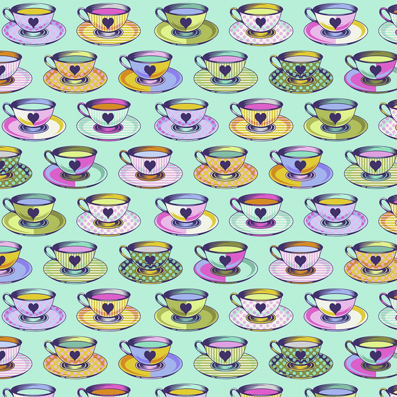 Tula Pink - Curiouser and Curiouser -  Tea Time - Daydream