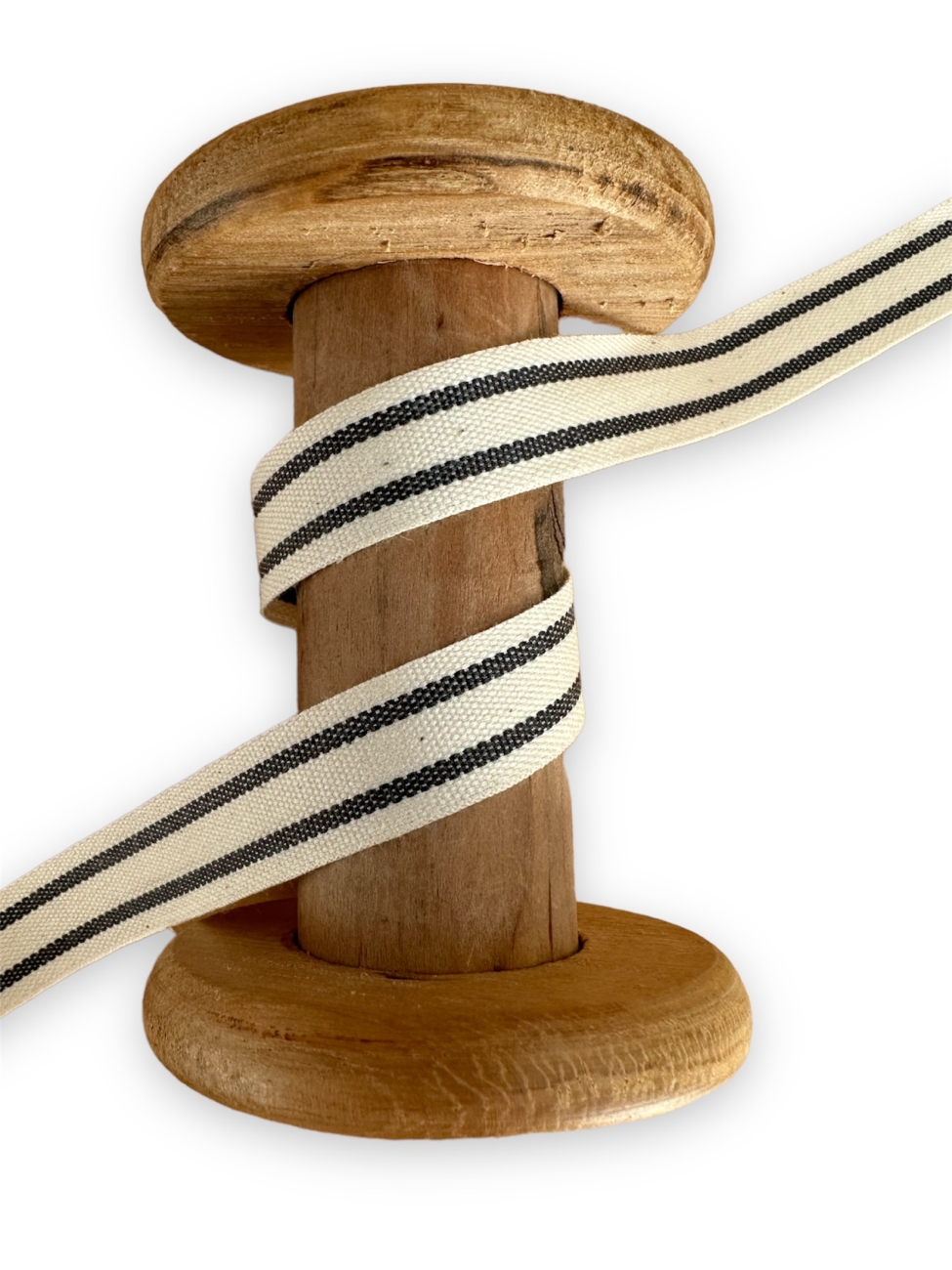 Baumwollband French Stripes - Anthrazid