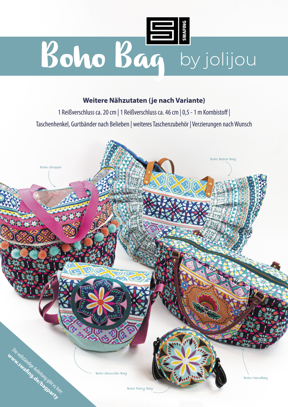Canvas Swafing -  Boho Bag Panel by Jolijou