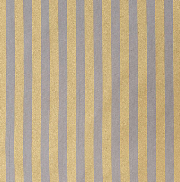 Rico Design -  Stoffzuschnitt - STREIFEN - GRAU/GOLD 50X140CM