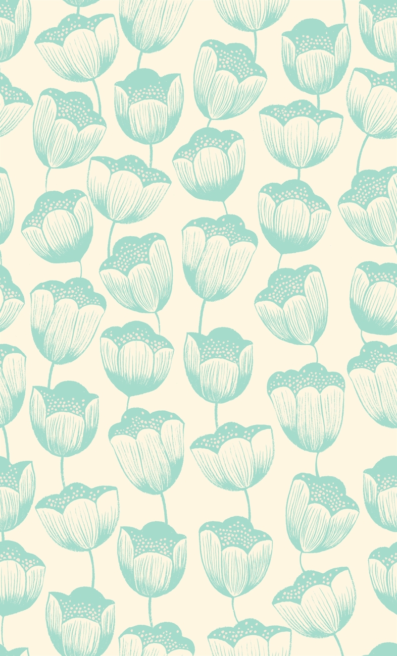 Patchwork Baumwolle - Sarah Watts - Firefly - Tulpen - Creme