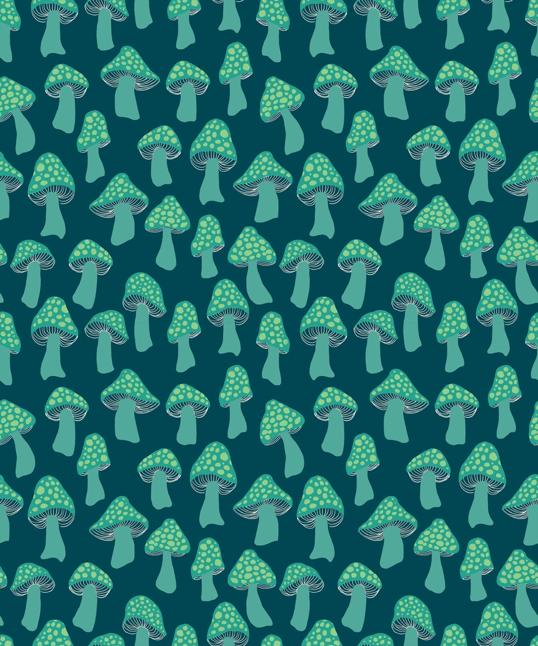 Patchwork Baumwolle - Sarah Watts - Firefly - Mushrooms Galaxy