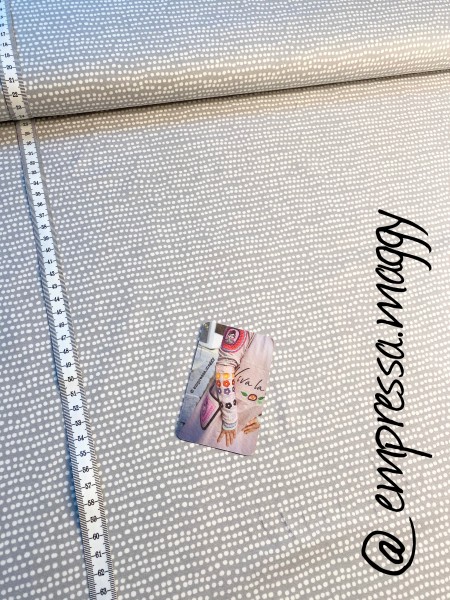 Stoffonkel Jersey  Dotted Line grau