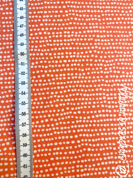 Stoffonkel Jersey  Dotted Line koralle