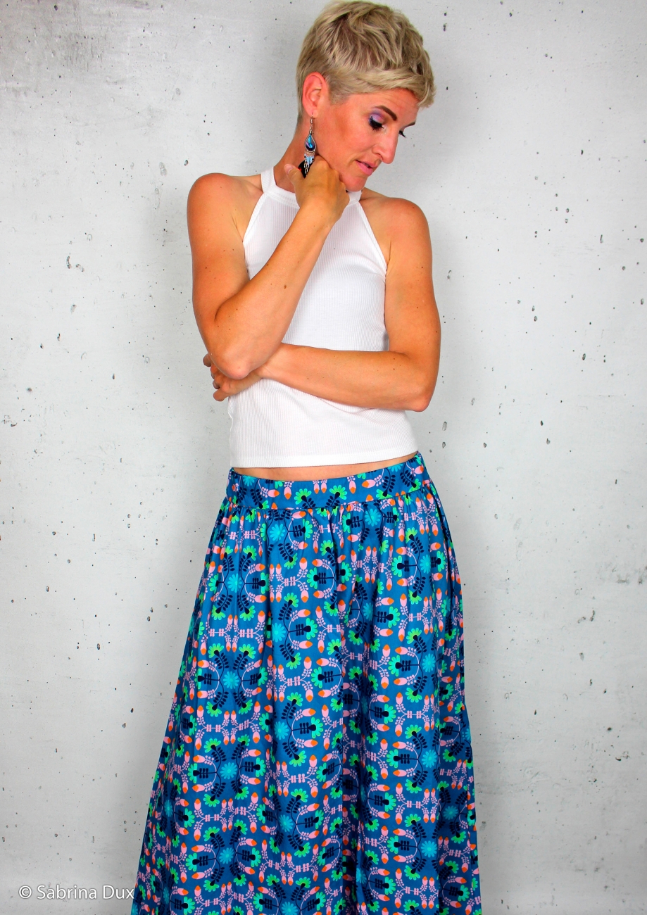 Baumwolle - Samba by Jjolijou - Blumen - Dunkeltürkis