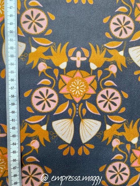 Bloomy by Cherry Picking - Samt - grau - Reststück ca. 95 cm