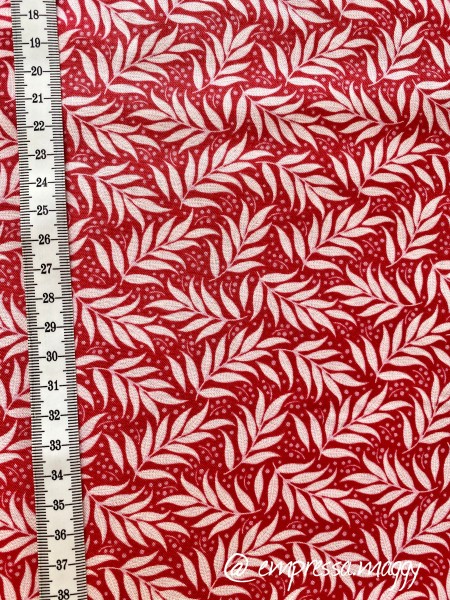 Tilda Patchwork Baumwolle - Berry Leaf Red
