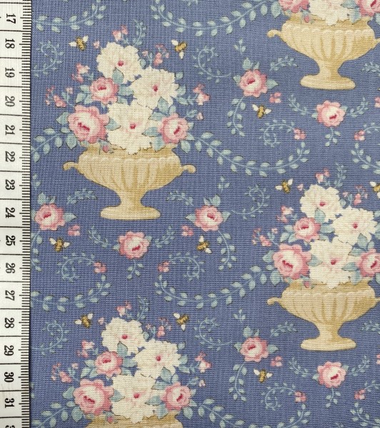 Tilda Patchwork Baumwolle - Flowerbees Blue