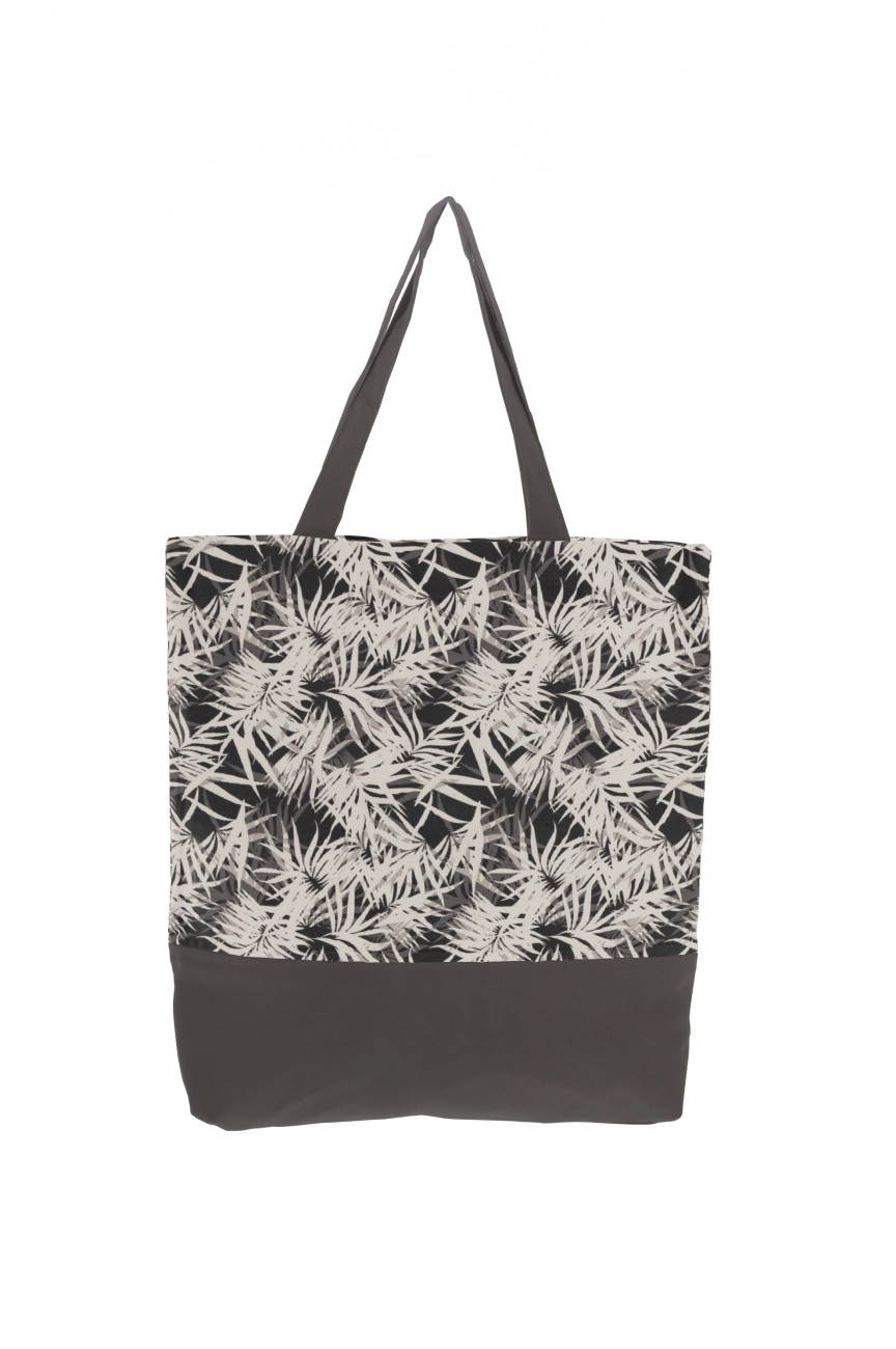 Canvas Blätter - Schwarz