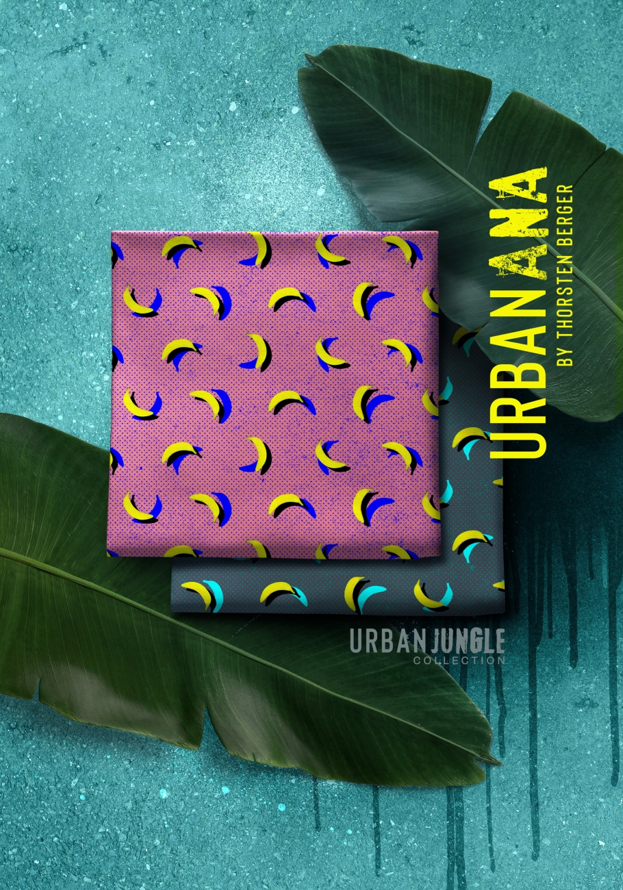 Canvas URBANana by Thorsten Berger - Bananen - Koralle