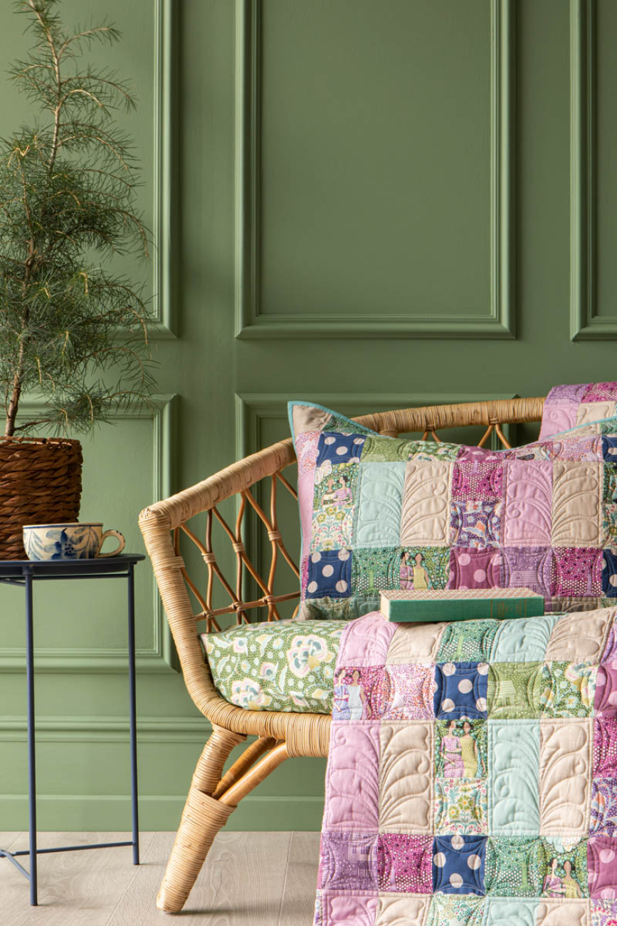 Tilda Patchwork Stoff Baumwolle - Hometown - Berrytangle Sage