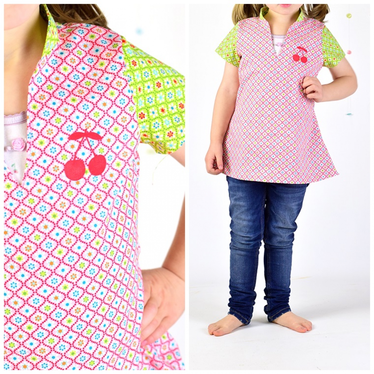 Swafing Baumwolle - Julia - Blümlis - Rosa - Reststück ca. 90 cm